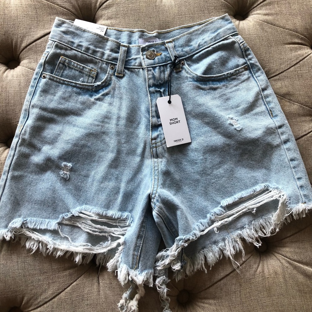 Forever 21 denim mom shorts